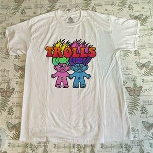 Trolls Graphic White T-Shirt large unisex‎